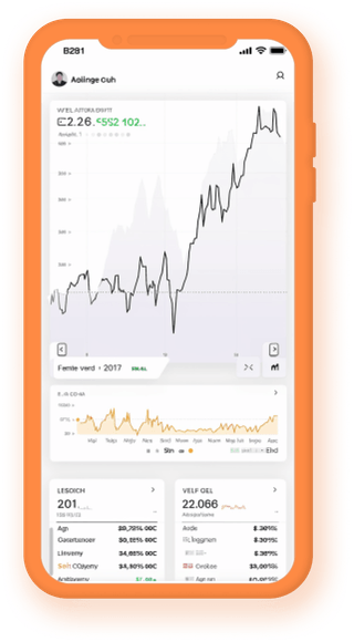 Krypto-Statistiken in Echtzeit auf einem mobilen Portfolio-Tracker
